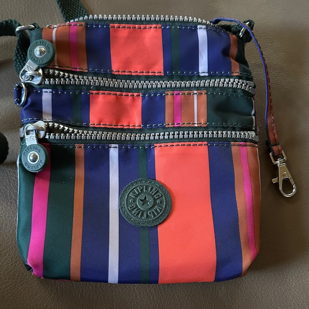 Kipling Colorful Striped Crossbody Bag - Picture 3 of 9